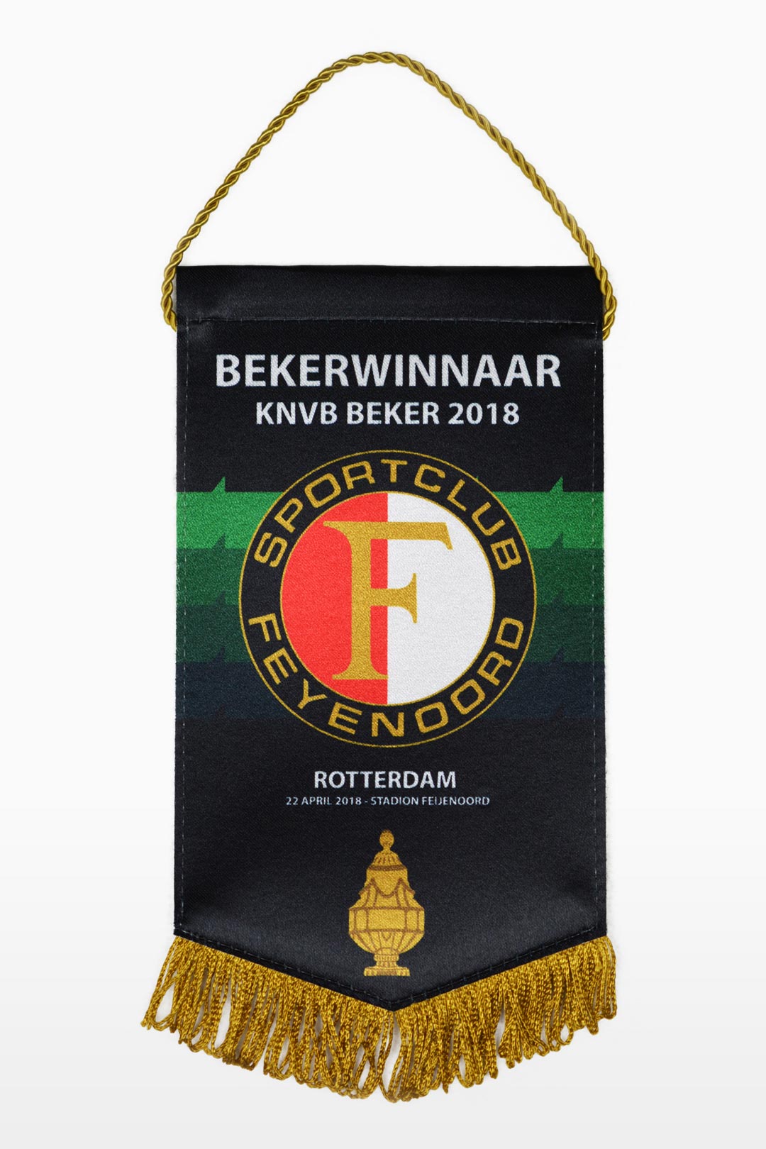 Gooey Bacteriën kans Feyenoord vaantje - Bekerwinnaar 2018 - FRFC1908.nl Feyenoord Fanshop